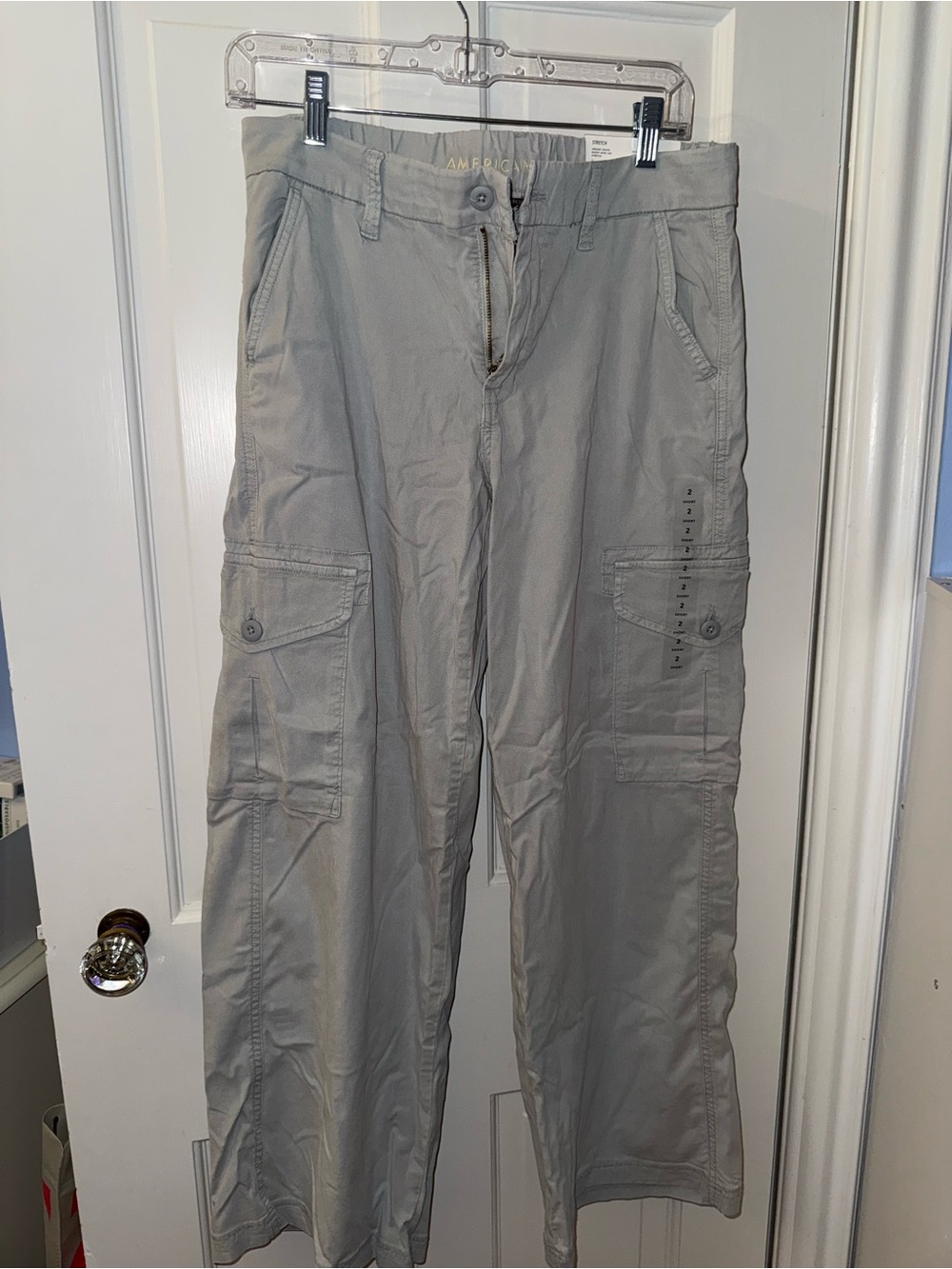 Women’s Stretchy Cargo Pants - Gray - American Eagle Outfitters